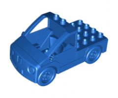 Duplo, Vehicle Truck Pickup Flatbed with Dark Bluish Gray Base