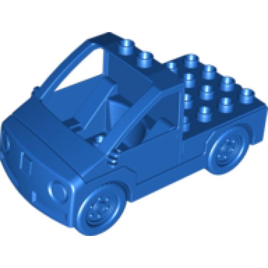 Duplo, Vehicle Truck Pickup Flatbed with Dark Bluish Gray Base