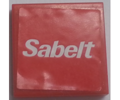 Tile 2 x 2 with White 'Sabelt' Pattern (Sticker) - Set 8143
