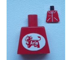 Torso Zipper Straight on Jacket with Arla Dairy Logo on Back Pattern (Sticker)