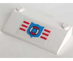Slope 33 3 x 6 with Inner Walls with Coast Guard Pattern (Sticker) - Set 6353