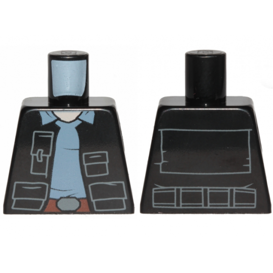 Torso SW Vest with Pockets and Sand Blue Shirt with Collar Pattern (Rebel Fleet Trooper)