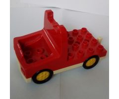 Duplo, Vehicle Truck with 4 x 4 Flatbed Plate and White Base