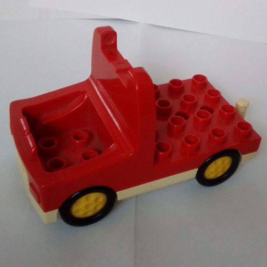 Duplo, Vehicle Truck with 4 x 4 Flatbed Plate and White Base