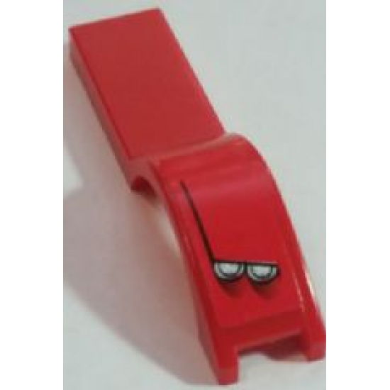 Vehicle, Mudguard 1 x 4 1/2 with Double Headlights Pattern (Sticker) - Set 8147