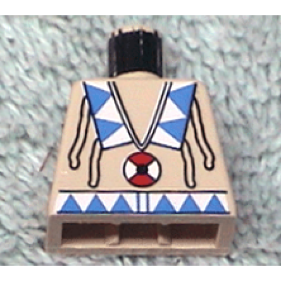Torso Western Indians Triangles, Red/White Amulet Pattern