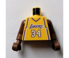 Torso NBA Los Angeles Lakers #34 (Yellow Jersey) Pattern / Brown NBA Arms