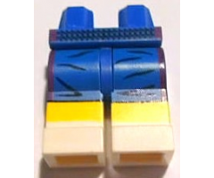 Hips and White Legs with Wrinkles and Yellow Stripe Pattern