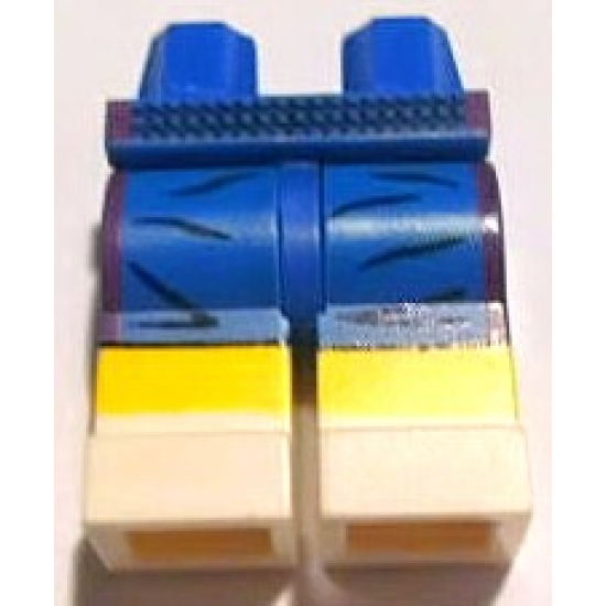 Hips and White Legs with Wrinkles and Yellow Stripe Pattern
