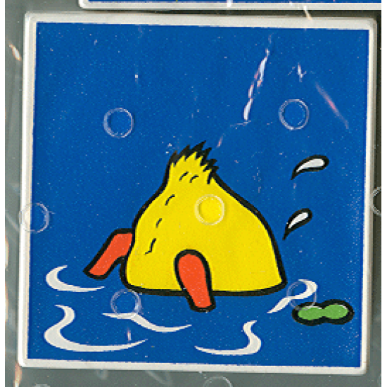 Duplo, Tile 2 x 2 x 1 with Duck Mosaic Picture 08 Pattern (Set 1078)