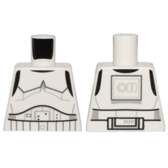 Torso SW Armor Stormtrooper, Detailed Armor Pattern without Shoulder Belts (Rebels Cartoon Style)