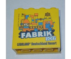 Brick 2 x 4 x 3 with Legoland Deutschland Resort Fabrik 2017 Pattern