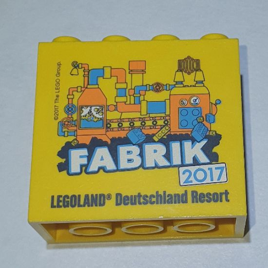 Brick 2 x 4 x 3 with Legoland Deutschland Resort Fabrik 2017 Pattern