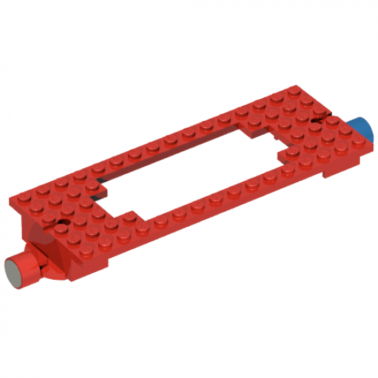 Train Base 6 x 16 Cutout and Holes with Magnets