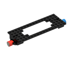 Train Base 6 x 16 Cutout and Holes with Magnets