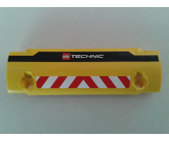 Technic, Panel Curved 11 x 3 with LEGO TECHNIC Logo and Red and White Danger Stripes Pattern (Sticker) - Set 8053