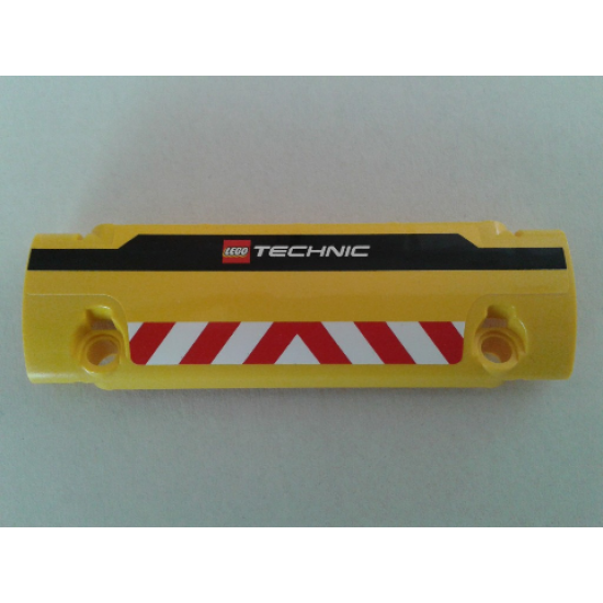Technic, Panel Curved 11 x 3 with LEGO TECHNIC Logo and Red and White Danger Stripes Pattern (Sticker) - Set 8053