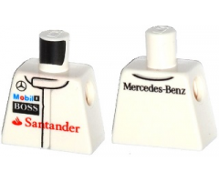 Torso Race Suit with Mercedes-Benz and Sponsor Logos on Front and 'Mercedes-Benz' on Back Pattern