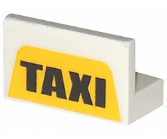 Panel 1 x 2 x 1 with 'TAXI' on Yellow Pattern (Sticker) - Set 4852
