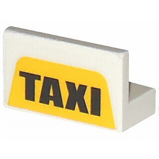 Panel 1 x 2 x 1 with 'TAXI' on Yellow Pattern (Sticker) - Set 4852