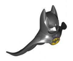 Minifigure, Headgear Head Cover, Cowl with Pointed Ears, Sweeping Cape with Bat Batman Logo Pattern