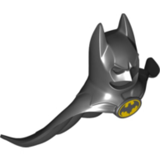 Minifigure, Headgear Head Cover, Cowl with Pointed Ears, Sweeping Cape with Bat Batman Logo Pattern