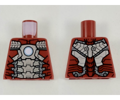 Torso Armor with Silver Panels and Metallic Blue Circle in Center Pattern