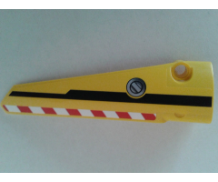 Technic, Panel Fairing # 6 Long Smooth, Side B with Danger Stripes, Black Line and Filler Cap Pattern (Sticker) - Set 8053