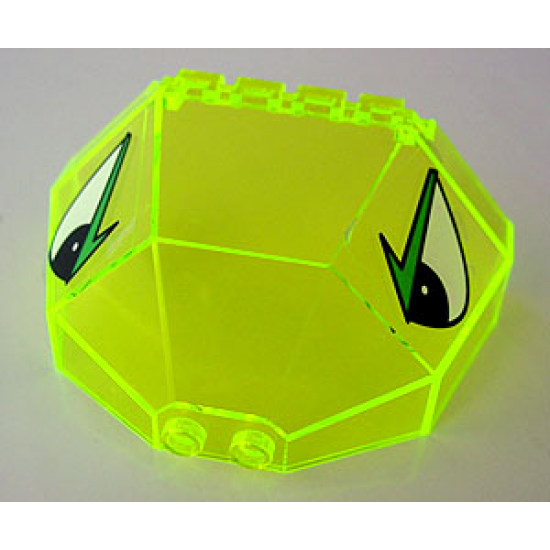 Windscreen 8 x 3 1/2 x 4 1/6 Half Octagon Aquanaut Sub Top with Aquaraiders Eyes Pattern (Stickers)