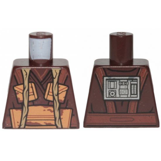 Torso SW Robe with Medium Nougat Pouches, Dark Tan Pipes and Silver Panel on Back Pattern