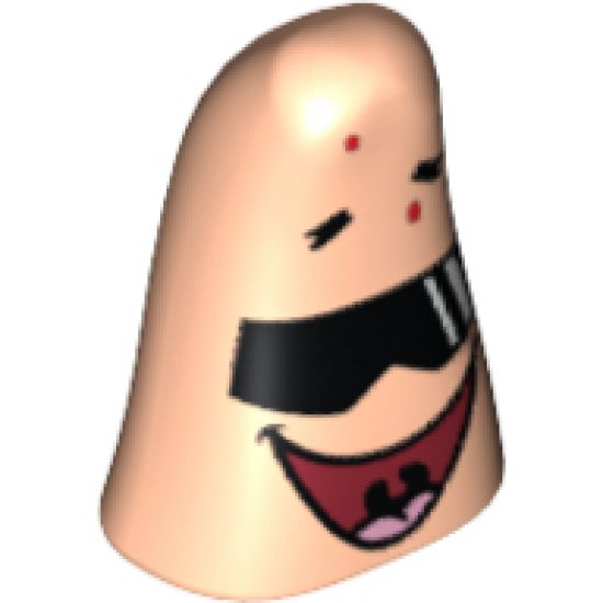 Minifigure, Head, Modified Patrick with Sunglasses Pattern