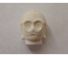 Minifigure, Head, Modified SW C-3PO / K-3PO Protocol Droid Plain