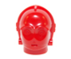 Minifigure, Head, Modified SW C-3PO / K-3PO Protocol Droid Plain