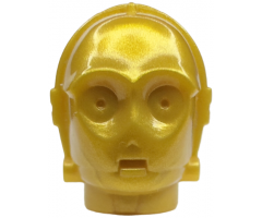 Minifigure, Head, Modified SW C-3PO / K-3PO Protocol Droid Plain