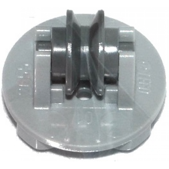 Plate, Round 2 x 2 Thin with Wheel Holders and Dark Bluish Gray Pulley Wheel (2655 / 3464)
