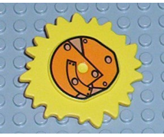 Duplo Sun Metal Design with Light Brown Center Pattern (Little Robots)
