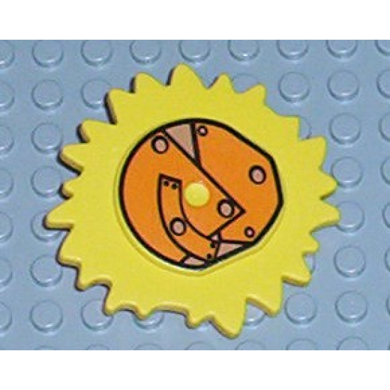 Duplo Sun Metal Design with Light Brown Center Pattern (Little Robots)
