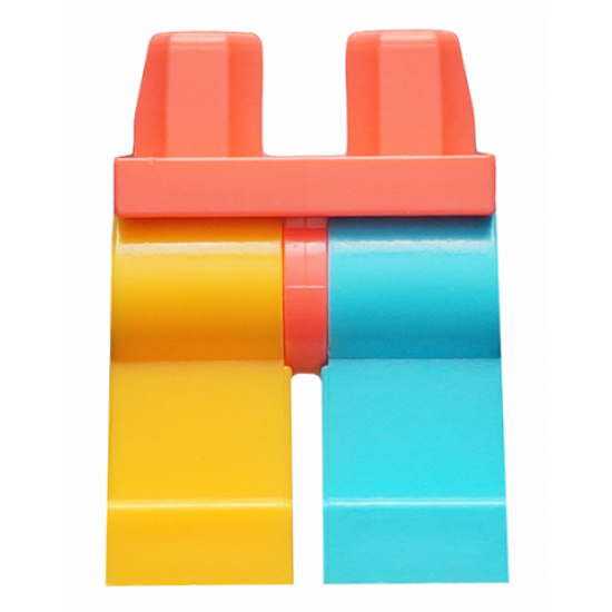 Hips and 1 Medium Azure Left Leg, 1 Bright Light Orange Right Leg