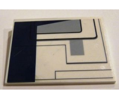 Slope 10 6 x 8 with SW Republic Dropship Pattern Left (Sticker) - Set 10195