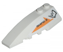 Wedge 6 x 2 Left with 'RHINO 2' Pattern (Sticker) - Set 7699