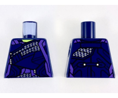 Torso Robes with Diagonal Sash and Dark Purple Trim Pattern