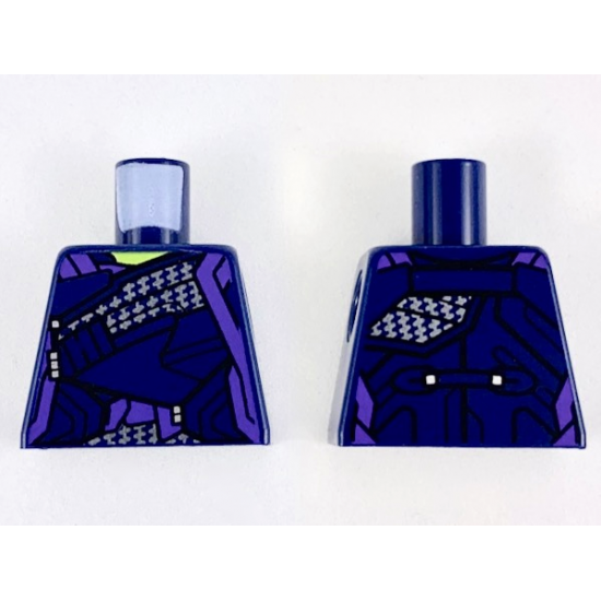 Torso Robes with Diagonal Sash and Dark Purple Trim Pattern