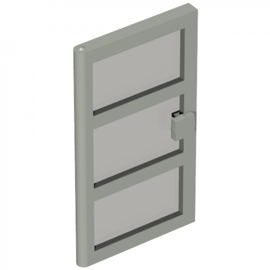 Door 1 x 4 x 6 with 3 Panes with Trans-Black Glass