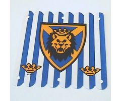 Cloth Hanging 16 x 16 with Blue Stripes and Lion Head Shield Pattern