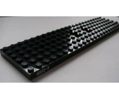 Train Base 6 x 24 with 3 Round Holes Each End with '4512-3' Pattern on Both Sides (Stickers) - Set 4512