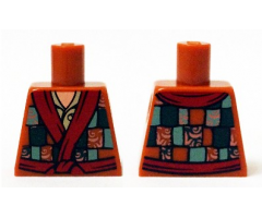 Torso LotR Patchwork Coat with Dark Red Sash Pattern