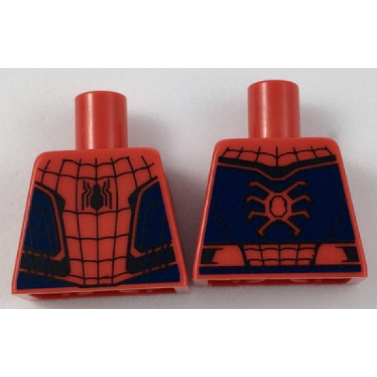 Torso Spider-Man Costume 9 Dark Blue, Small Spider with Wide Abdomen Pattern