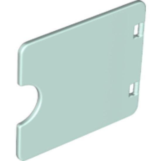 Duplo, Building Door / Window Pane 1 x 4 x 3 with Semi Oval Cutout