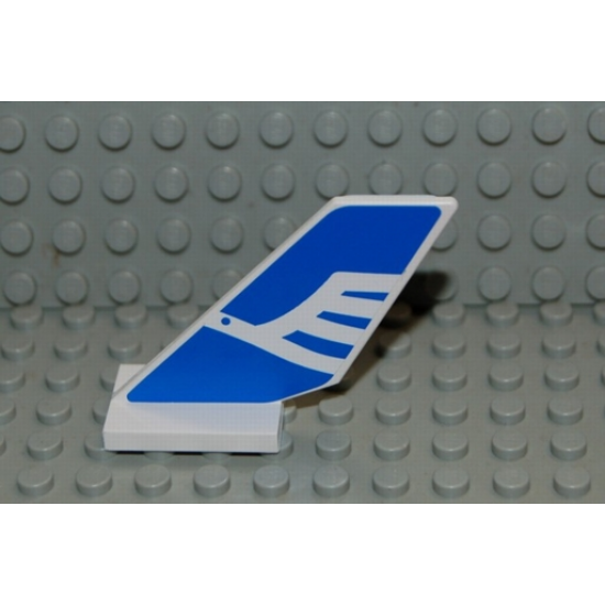 Tail Shuttle with White Airline Bird on Blue Background Pattern on Both Sides (Stickers) - Set 2928
