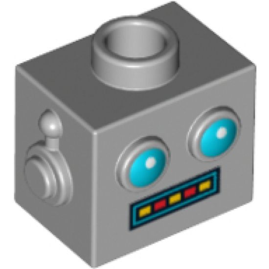 Minifigure, Head, Modified Robot Male Pattern